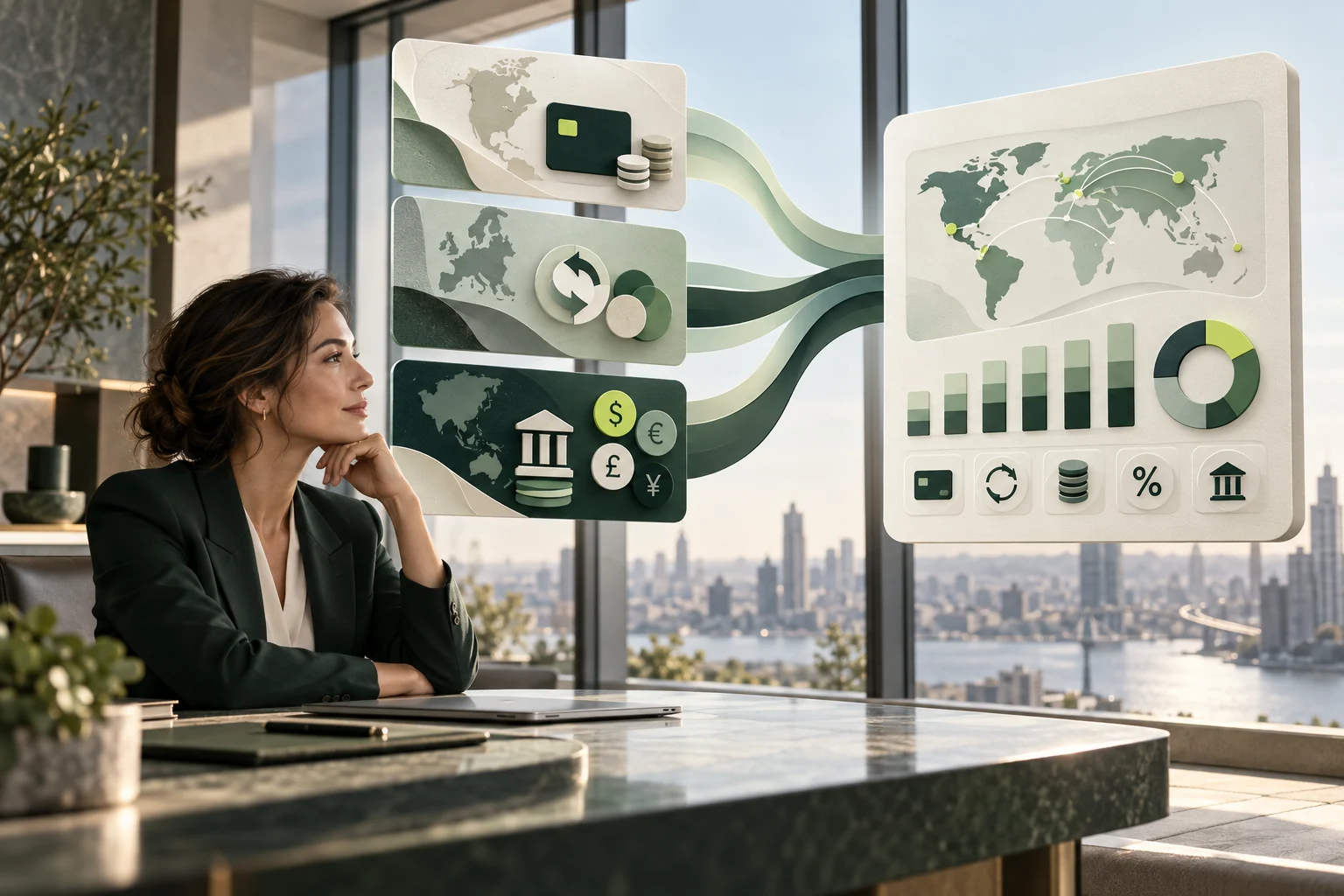 Payment feeds from several business units brought into a consolidated management view.